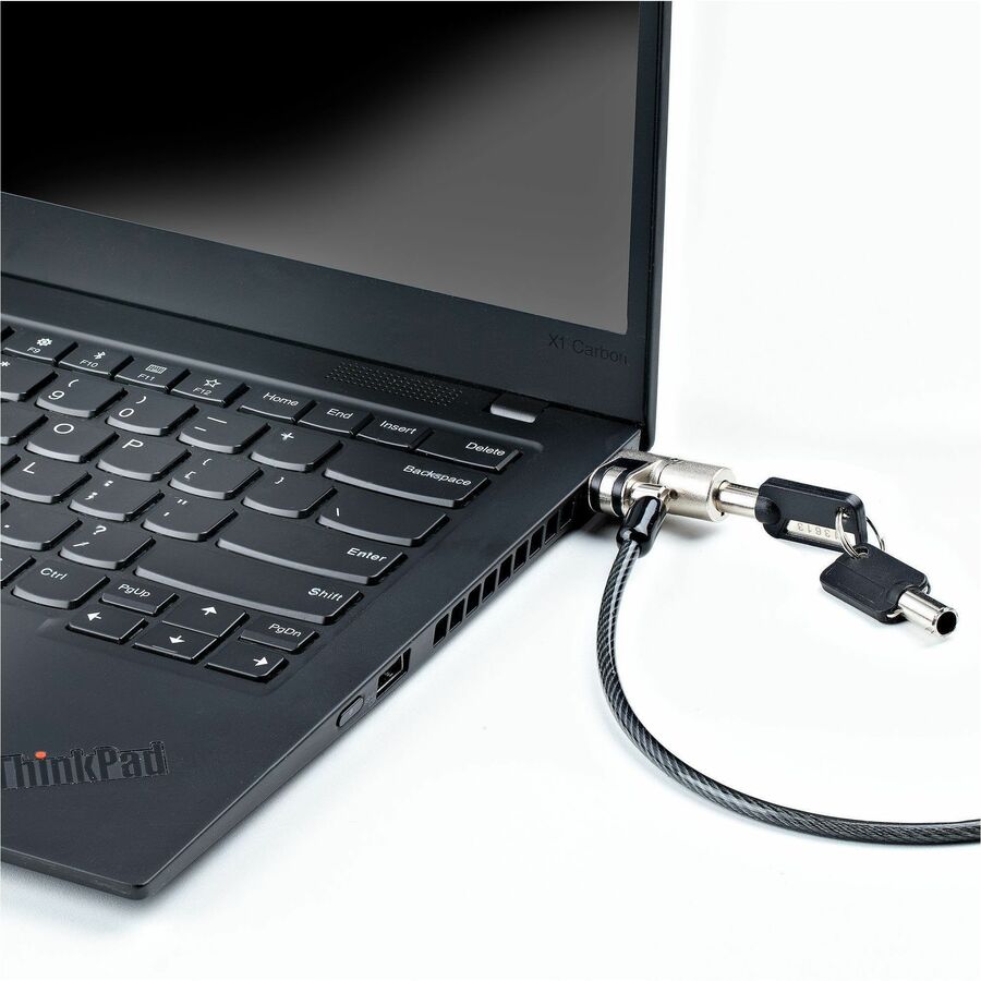 StarTech.com Nano Slot Laptop Cable Lock 6.5ft Anti-Theft Keyed Security Lock for Ultra-Slim Notebooks and Tablets