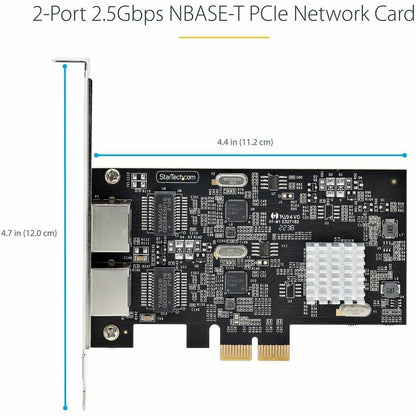 StarTech.com 2-Port 2.5GBase-T PCIe Network Adapter Card - Intel I225-V Dual Ethernet Ports
