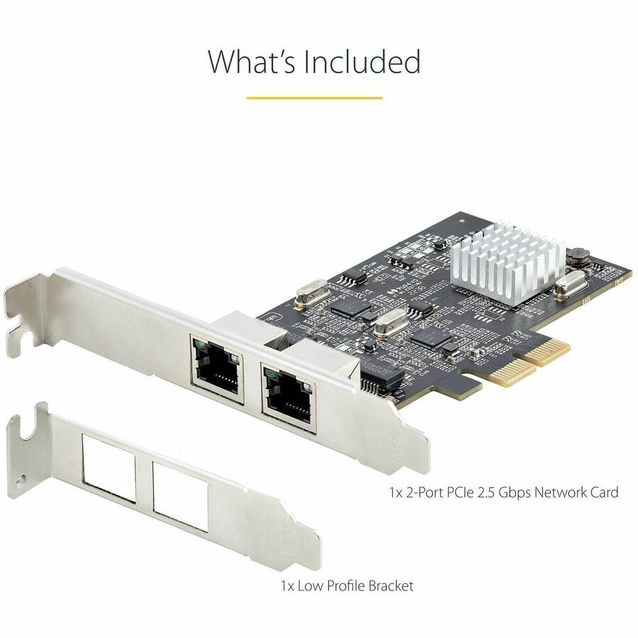 StarTech.com 2-Port 2.5GBase-T PCIe Network Adapter Card - Intel I225-V Dual Ethernet Ports