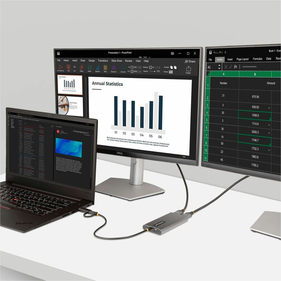 StarTech.com USB-C to Dual HDMI Adapter with 4K 60Hz Support and 100W Power Delivery