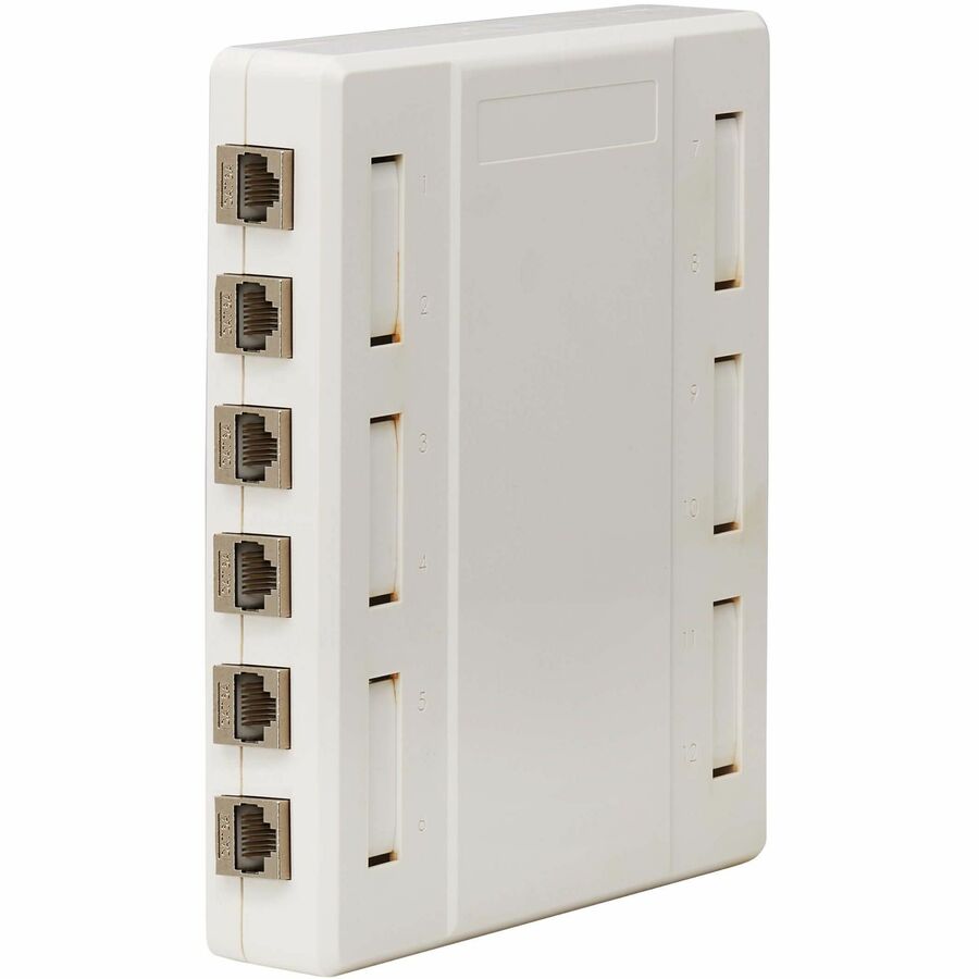 Eaton Tripp Lite Series Surface-Mount Box for Keystone Jacks - 12 Ports, White