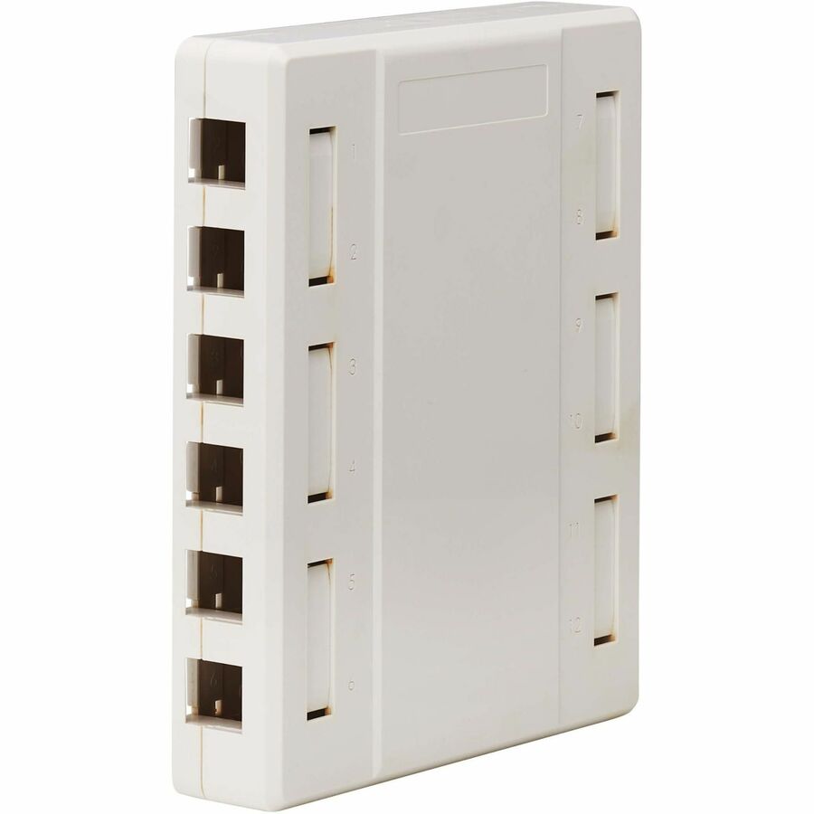 Eaton Tripp Lite Series Surface-Mount Box for Keystone Jacks - 12 Ports, White