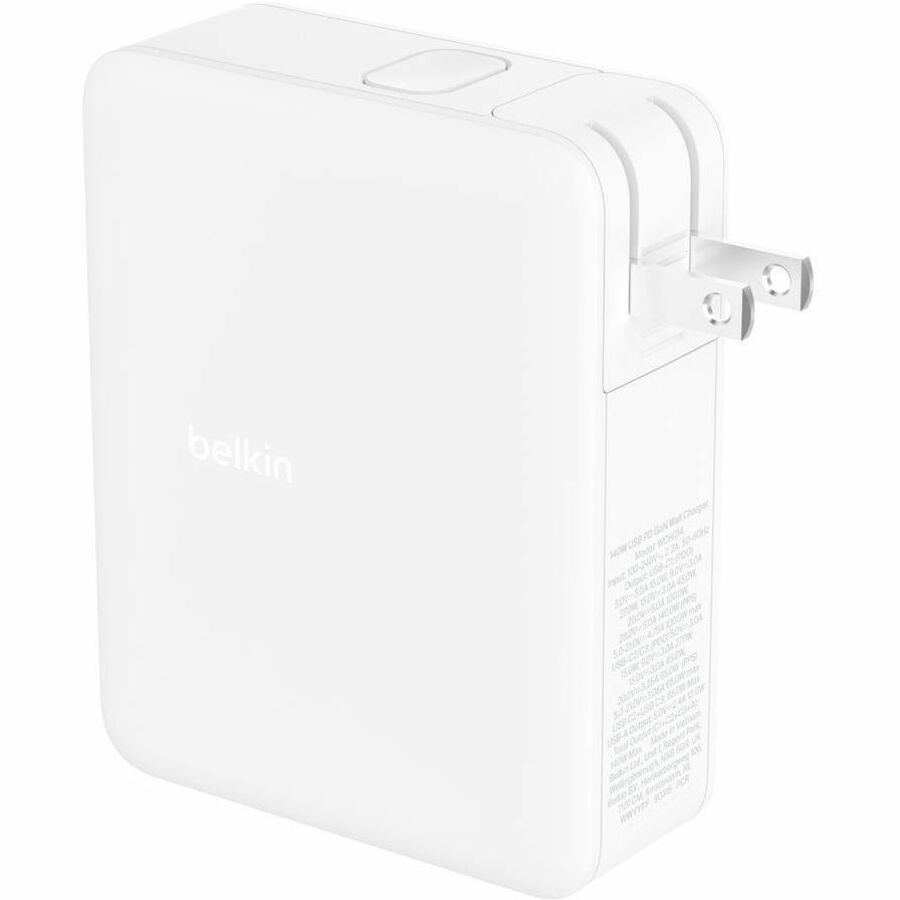 Belkin BoostCharge Pro 140W 4-Port GaN Wall Charger with Foldable Prongs