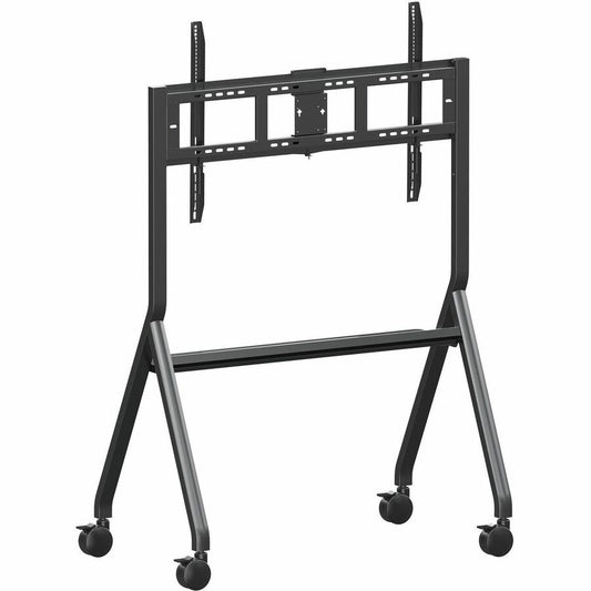 ViewSonic VB-STND-009 Slim Mobile TV Cart for 55 to 86 Inch Displays with VESA Compatibility and Lockable Wheels
