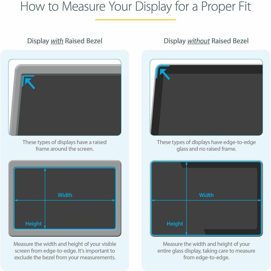 StarTech.com 23.6-inch 16:9 Privacy Screen Filter with Blue Light Reduction for Monitors
