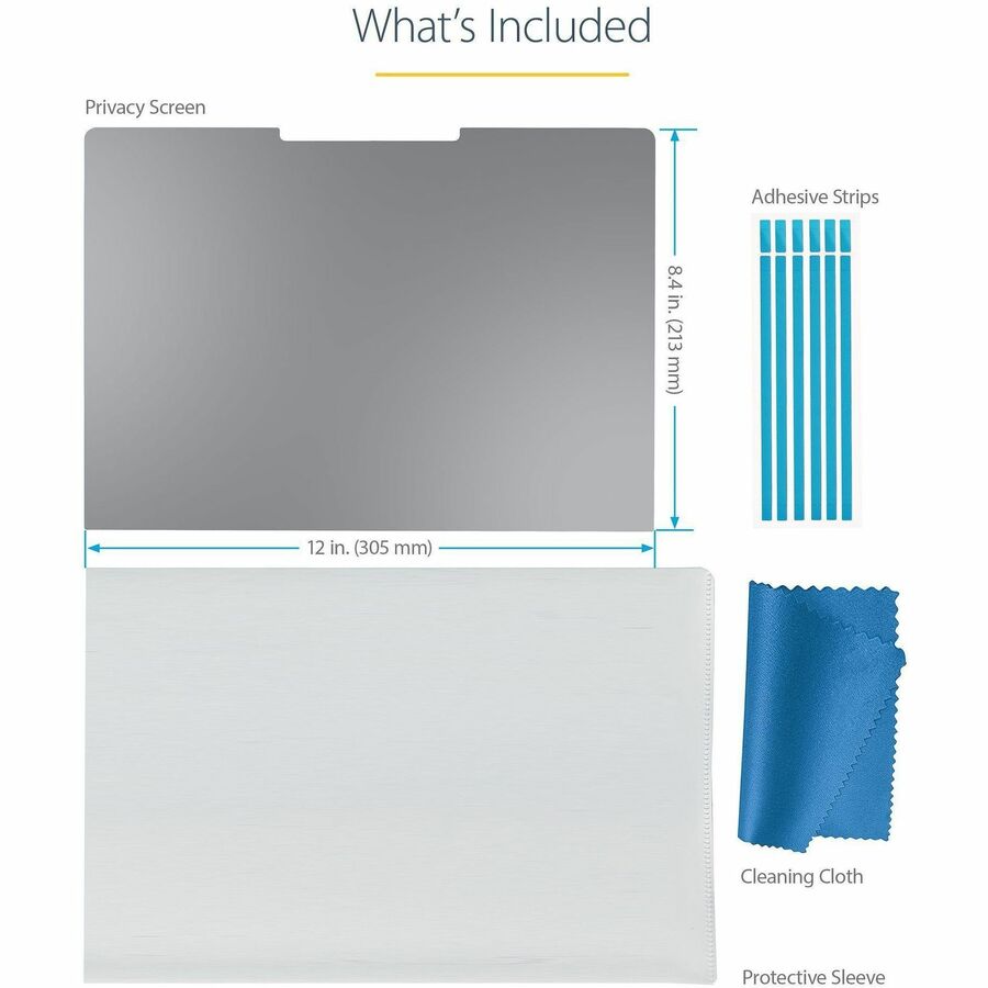 StarTech.com 13.5-inch Surface Laptop and Surface Book Privacy Screen Filter with Blue Light Reduction and Anti-Glare Finish