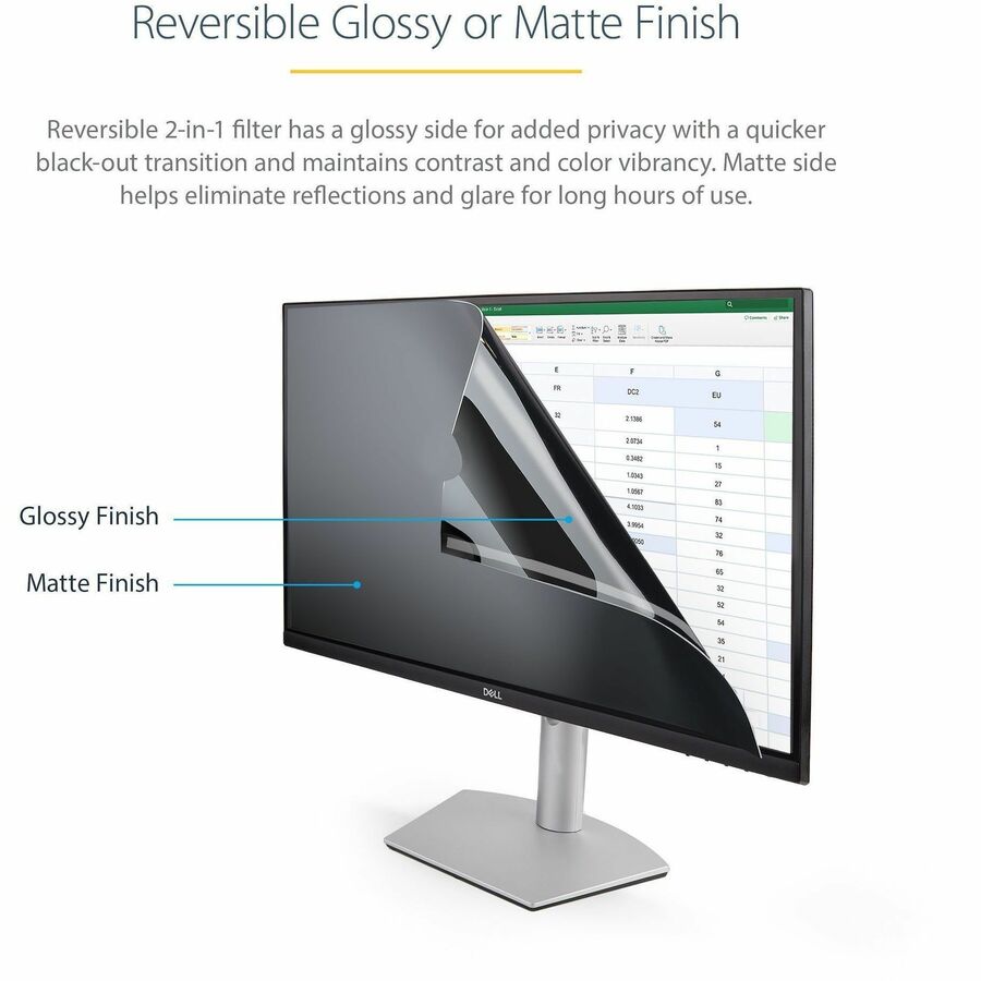 StarTech.com 28-inch 16:9 Privacy Screen Filter with Blue Light Reduction for LCD Monitors