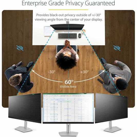 StarTech.com 28-inch 16:9 Privacy Screen Filter with Blue Light Reduction for LCD Monitors