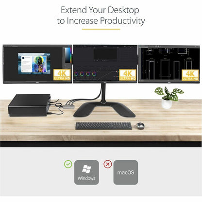 StarTech.com MST14DP123HD DisplayPort to Triple HDMI 4K 60Hz MST Hub for Windows