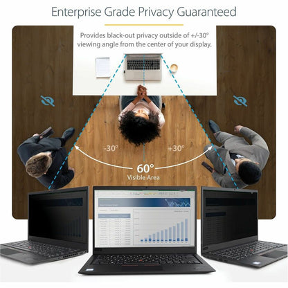 StarTech.com 15.6-inch 16:9 Laptop Privacy Screen Filter with Blue Light Reduction and Reversible Matte/Glossy Finish