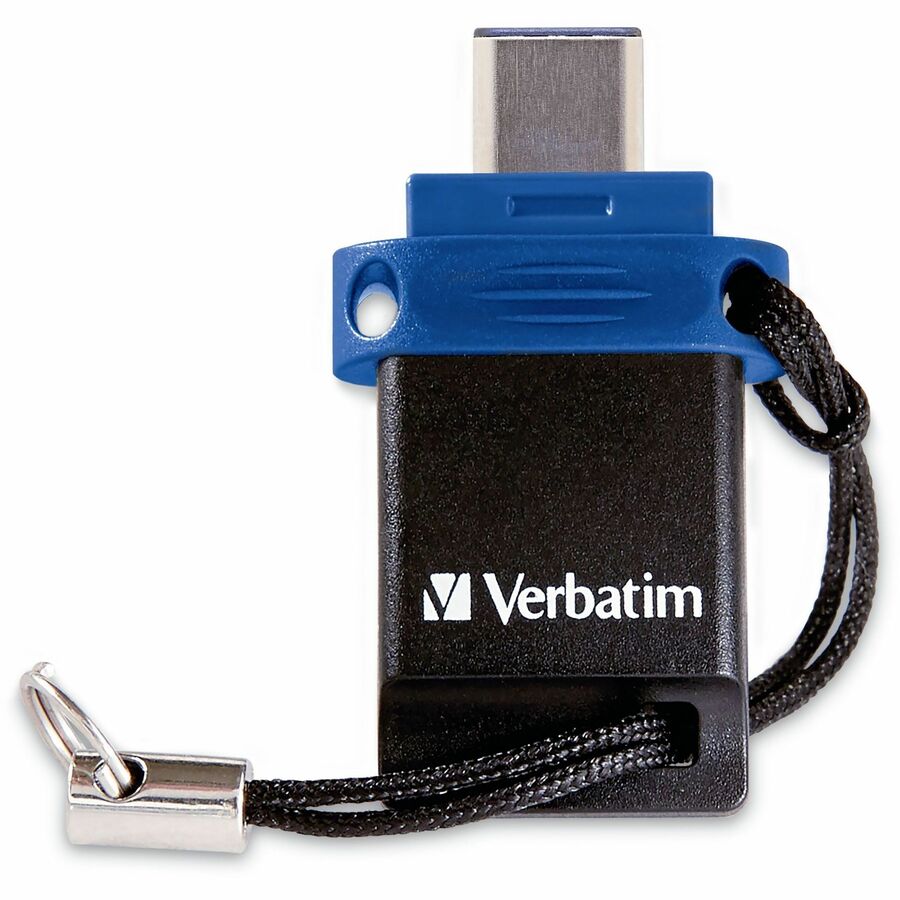 Verbatim Store 'n' Go Dual 128GB USB 3.2 (Gen 1) Flash Drive for USB-C & USB-A Devices - Blue