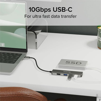 Plugable USB C Hub Multiport Adapter 4-in-1 with 4K HDMI, 100W Power Delivery, and Data Transfer