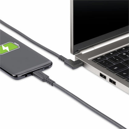 StarTech.com 6ft Rugged Right Angle USB-C Cable - USB 3.2 Gen 1, 5 Gbps Data Transfer, 4K Video, 100W Power Delivery
