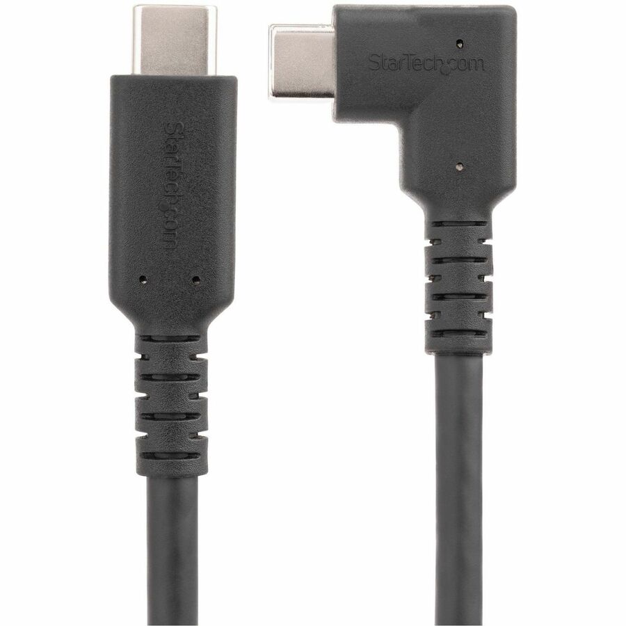 StarTech.com 6ft Rugged Right Angle USB-C Cable - USB 3.2 Gen 1, 5 Gbps Data Transfer, 4K Video, 100W Power Delivery