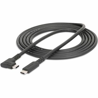 StarTech.com 6ft Rugged Right Angle USB-C Cable - USB 3.2 Gen 1, 5 Gbps Data Transfer, 4K Video, 100W Power Delivery