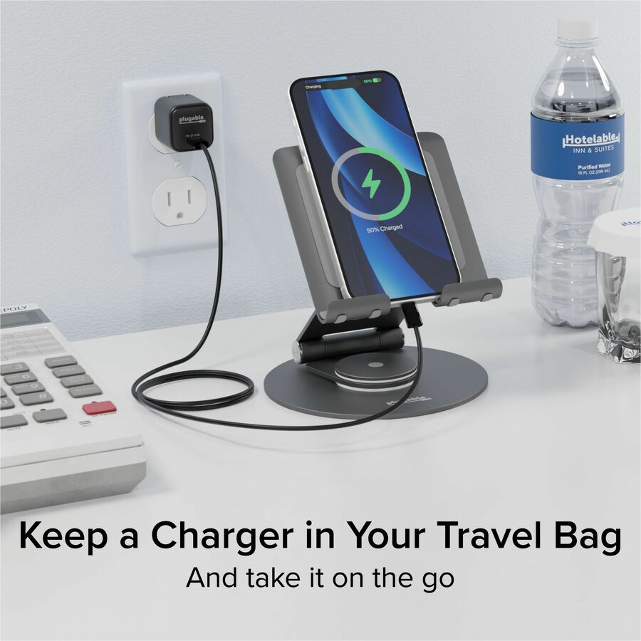 Plugable 30W USB-C GaN Charger – Fast Charging for iPhone, iPad, Galaxy, and USB-C Devices