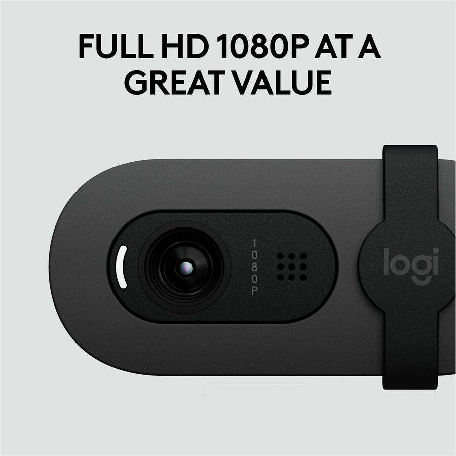 Logitech Brio 105 Full HD Webcam with Auto-Light Balance and Privacy Shutter