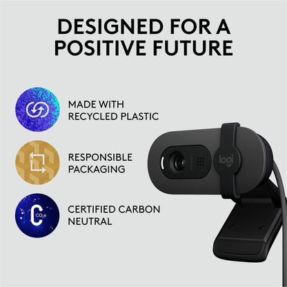 Logitech Brio 105 Full HD Webcam with Auto-Light Balance and Privacy Shutter