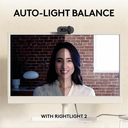 Logitech Brio 105 Full HD Webcam with Auto-Light Balance and Privacy Shutter