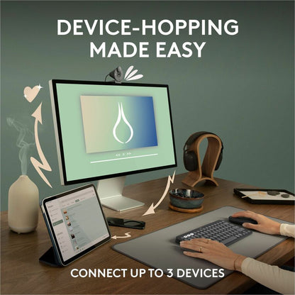 Logitech Pebble Mouse 2 M350s Wireless Bluetooth Mouse with Quiet Clicks and 4,000 dpi – Tonal Graphite