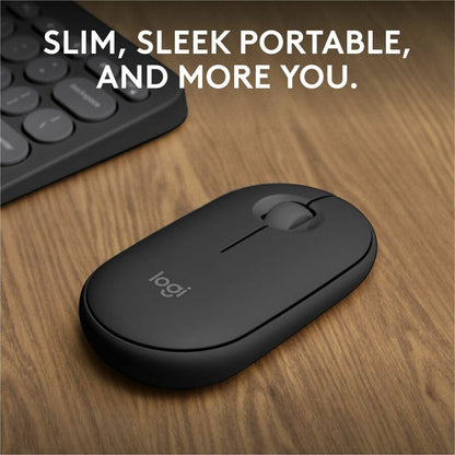 Logitech Pebble Mouse 2 M350s Wireless Bluetooth Mouse with Quiet Clicks and 4,000 dpi – Tonal Graphite