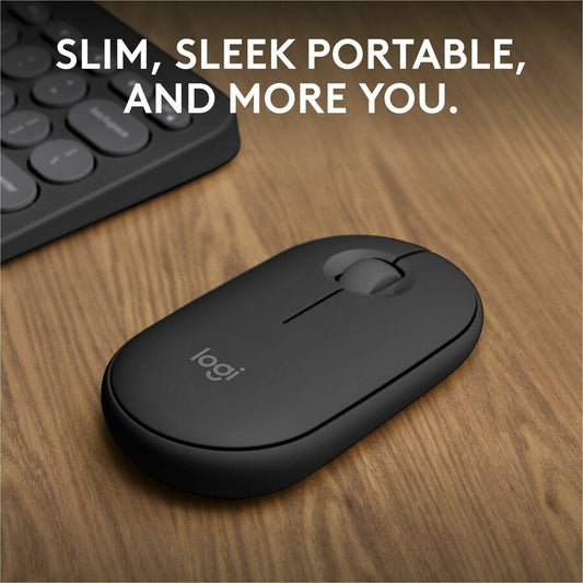 Logitech Pebble Mouse 2 M350s Wireless Bluetooth Mouse with Quiet Clicks and 4,000 dpi – Tonal Graphite