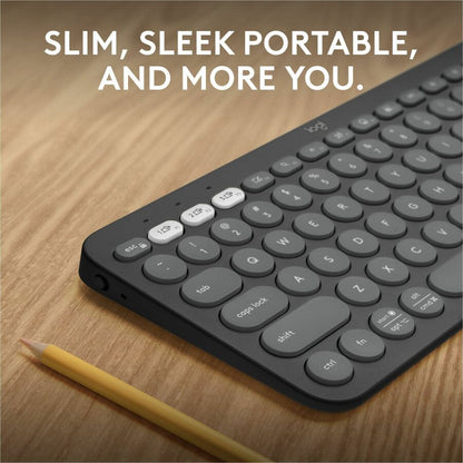 Logitech Pebble Keys 2 K380s Wireless Bluetooth Keyboard with Recycled Plastic, Multi-Device Compatibility, and Up to 3-Year Battery Life