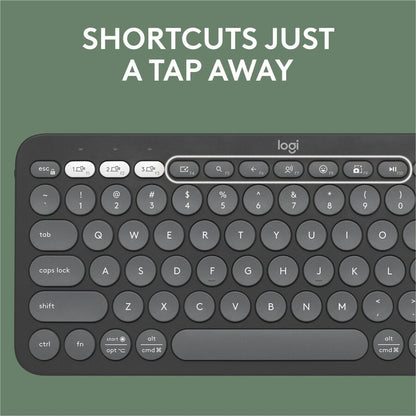Logitech Pebble 2 Combo Wireless Keyboard and Mouse - Quiet, Portable, Recycled Plastic Design