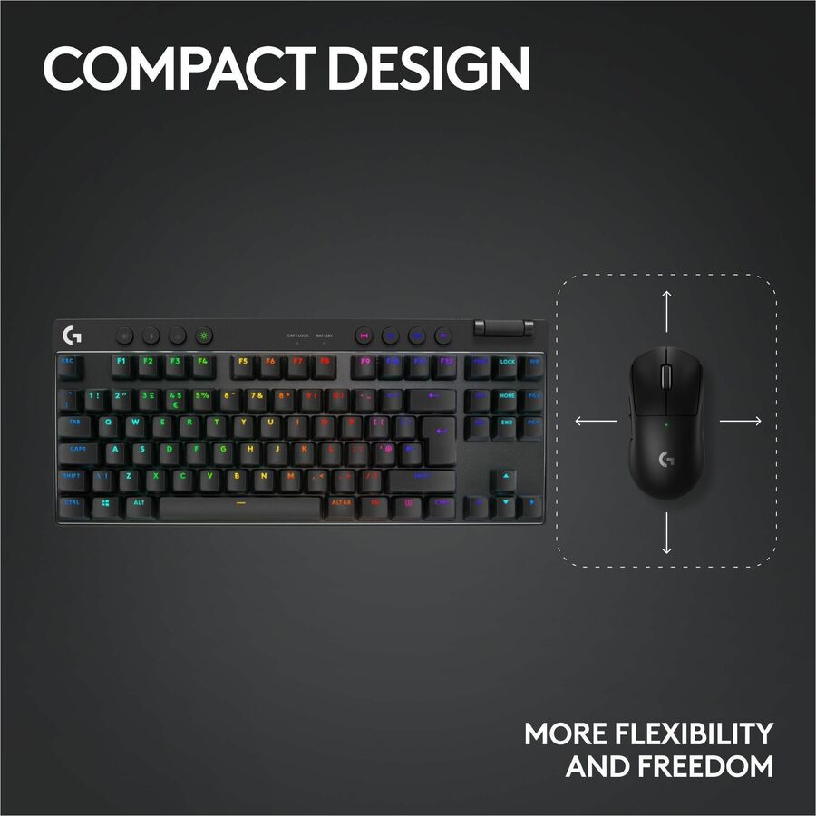 Logitech G PRO X TKL Lightspeed Wireless Gaming Keyboard with GX Brown Switches