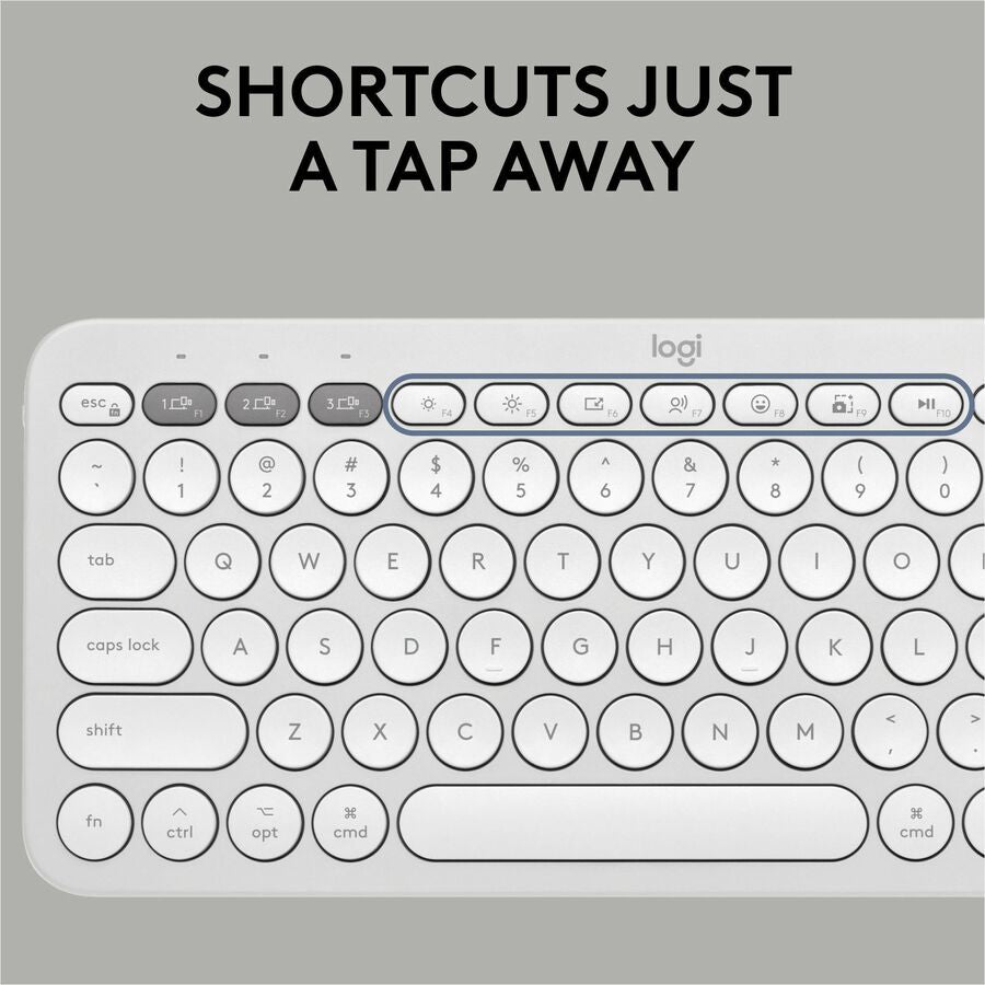 Logitech Pebble 2 Combo for Mac Wireless Keyboard and Mouse - Slim, Quiet, Portable in Tonal White