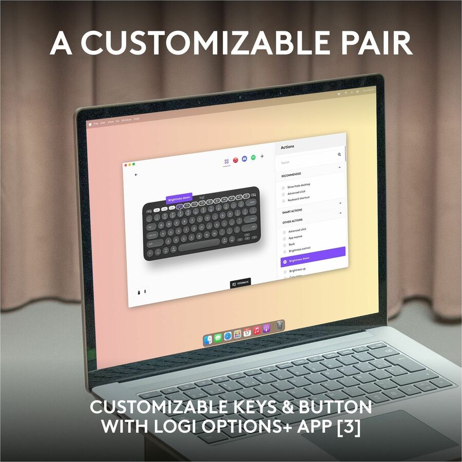 Logitech Pebble 2 Combo for Mac Wireless Keyboard and Mouse in Tonal Blue
