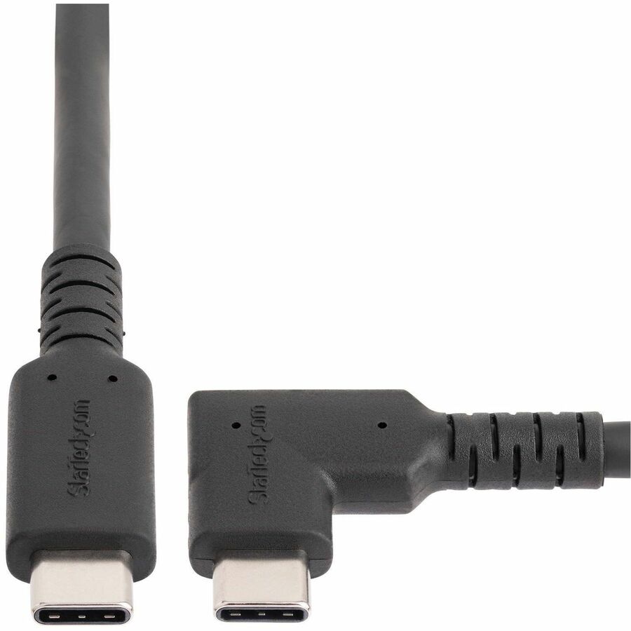 StarTech.com 1.6ft Rugged Right Angle USB-C Cable – 10 Gbps Data, 4K Video, 100W Power Delivery