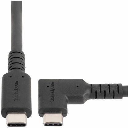 StarTech.com 1.6ft Rugged Right Angle USB-C Cable – 10 Gbps Data, 4K Video, 100W Power Delivery