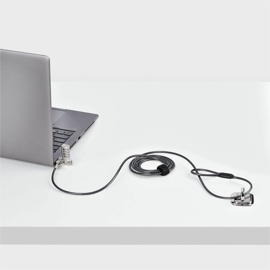 StarTech.com Universal Laptop Lock 6.6ft Security Cable for Noble Wedge, Nano, and K-Slot Devices