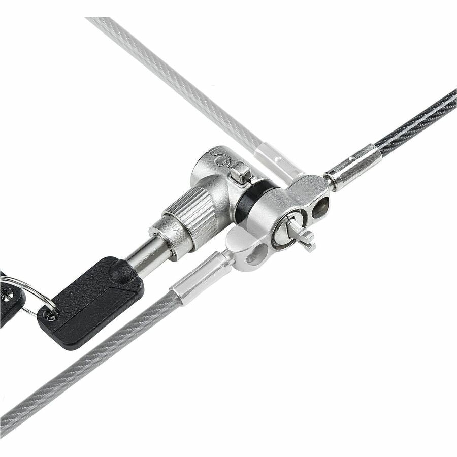 StarTech.com Universal Laptop Lock 6.6ft with Keyed Locking Cable for Noble Wedge, Nano, and K-Slot Security Slots