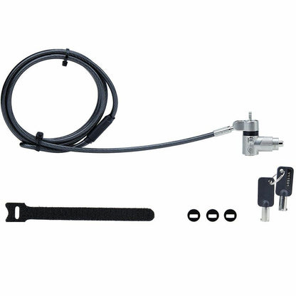 StarTech.com Universal Laptop Lock 6.6ft with Keyed Locking Cable for Noble Wedge, Nano, and K-Slot Security Slots