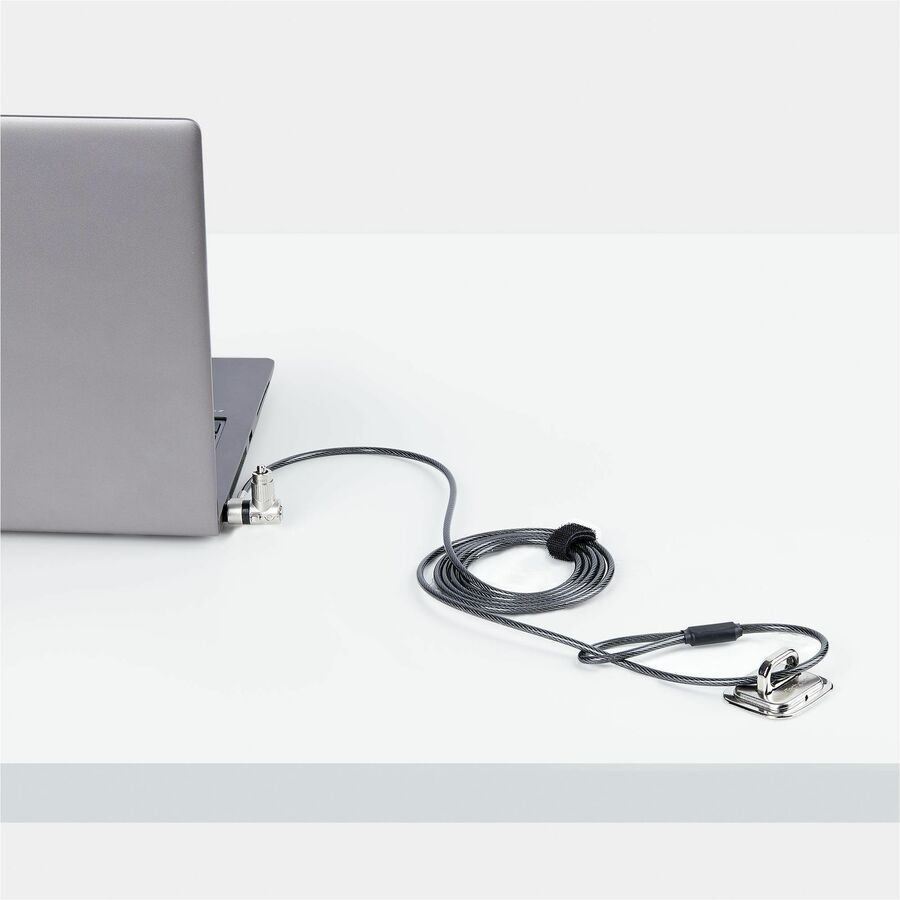 StarTech.com Universal Laptop Lock 6.6ft with Keyed Locking Cable for Noble Wedge, Nano, and K-Slot Security Slots