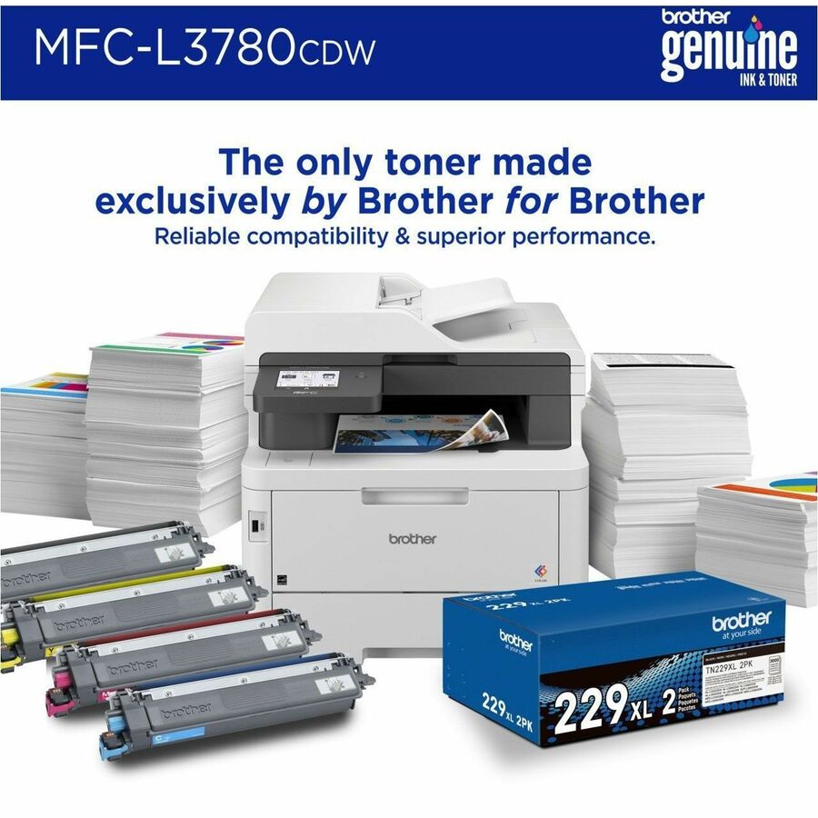 Brother MFC-L3780CDW Wireless Color Laser All-in-One Printer with Scan, Copy, Fax, and Cloud Connectivity
