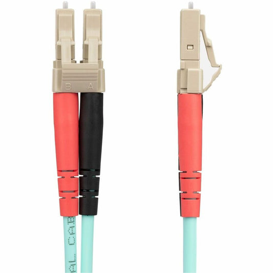 StarTech.com 25m (82ft) LC/UPC to LC/UPC OM4 Multimode Fiber Optic Patch Cable – 50/125µm, 100G, LSZH Jacket