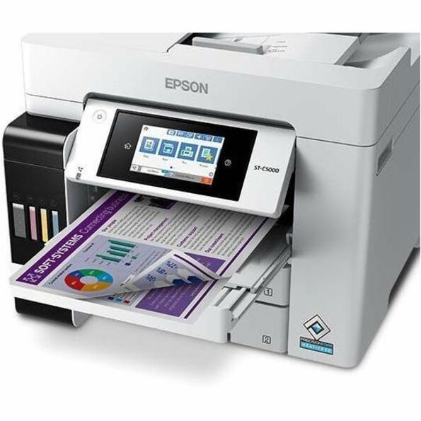 Epson WorkForce ST-C5000 Wireless Color Inkjet Multifunction Printer with 2-Year Ink Supply