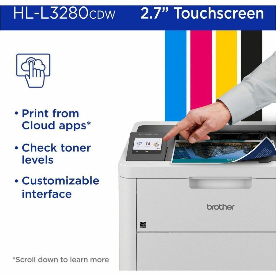 Brother HL-L3280CDW Wireless Compact Digital Color Printer with Laser Quality Output