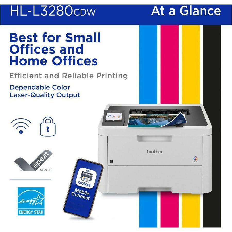 Brother HL-L3280CDW Wireless Compact Digital Color Printer with Laser Quality Output