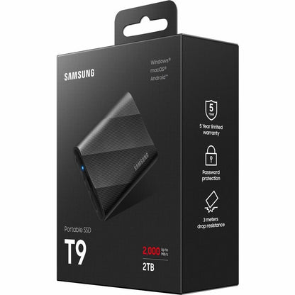 Samsung T9 2TB Portable SSD - External High-Speed Drive with 256-bit AES Encryption