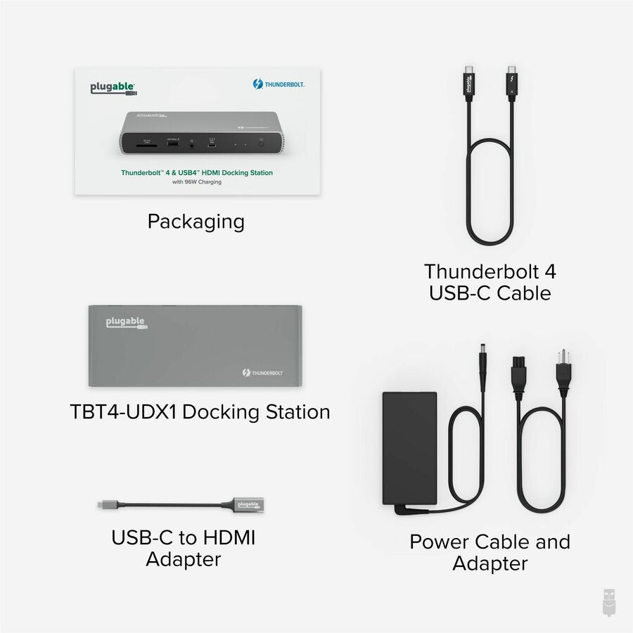 Plugable Thunderbolt 4 Docking Station with Dual 4K Support and 100W Power Delivery