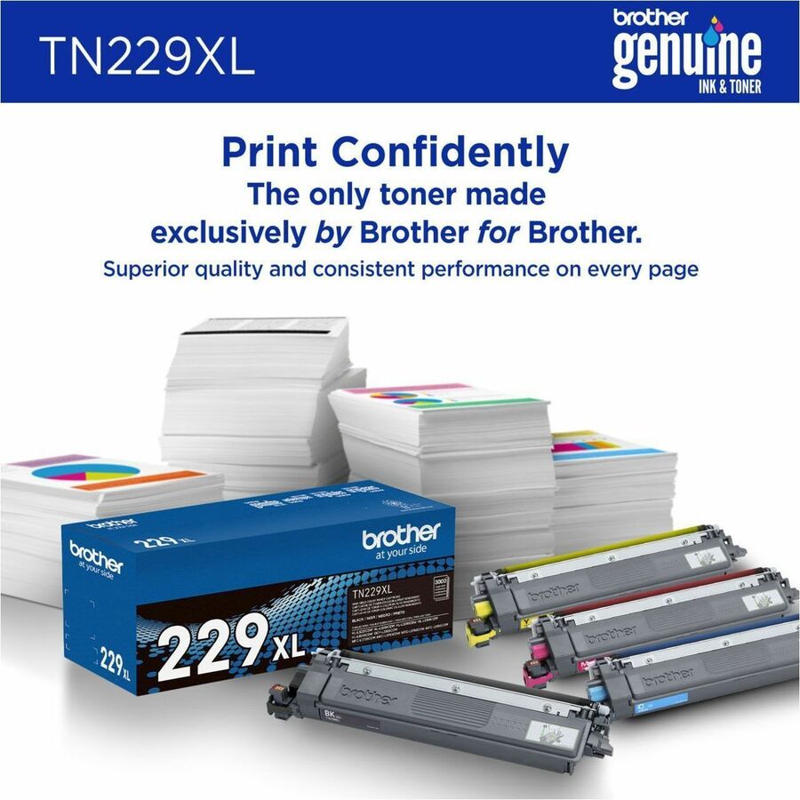 Brother Genuine TN229XLBK High-Yield Black Toner Cartridge for Brother Laser Printers