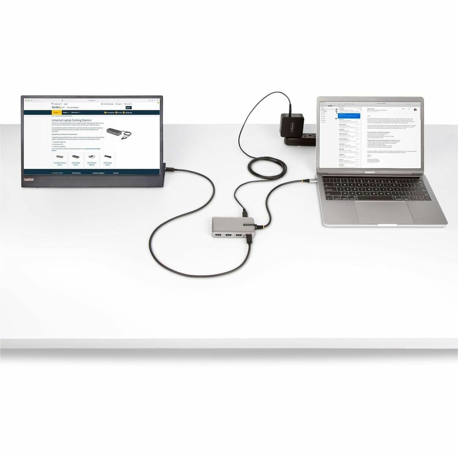 StarTech.com 4-Port USB-C Hub with 4K Video Output, 100W Power Delivery - HB31C3A1CDPPD3