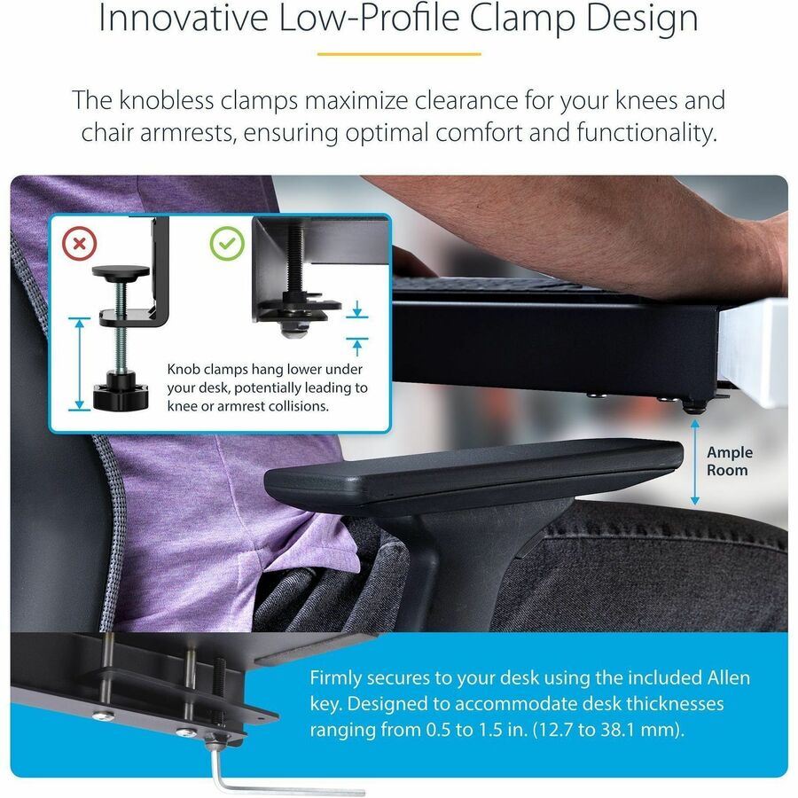 StarTech.com Steel Desk Corner Sleeve DSKCRNRSLV for L-Shaped Desks – Increase Workspace and Improve Ergonomics