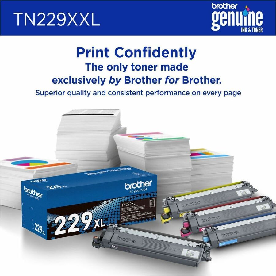 Brother Genuine TN229XXLC Super High-Yield Cyan Toner Cartridge for Brother Color Printers