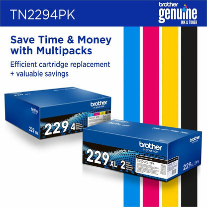 Brother Genuine TN2294PK Standard Yield Toner Cartridge Multipack for Color Laser Printers