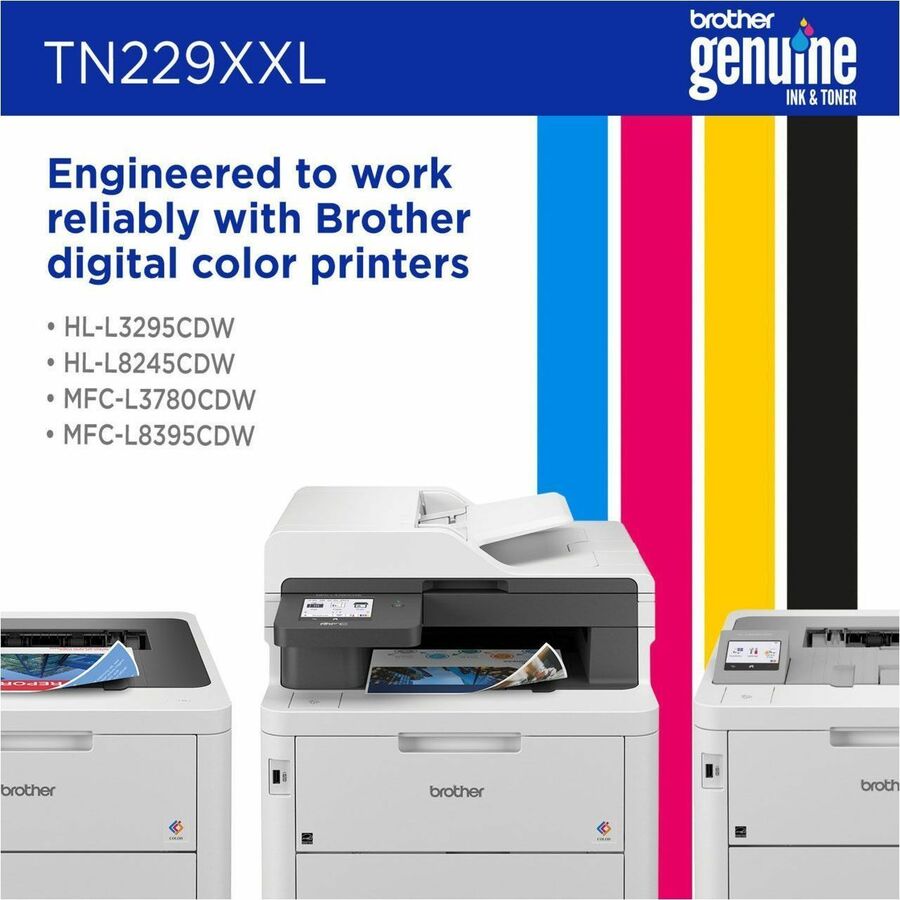 Brother Genuine TN229XXLY Super High-Yield Yellow Toner Cartridge for Brother Color Laser Printers
